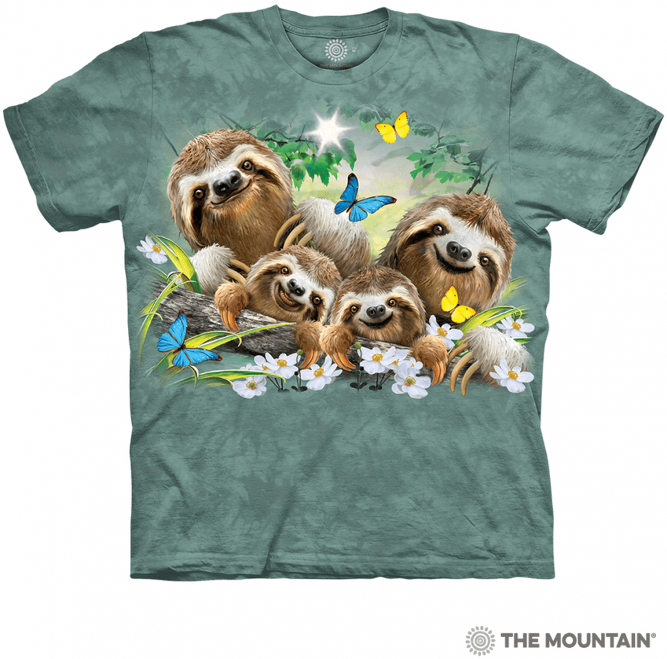 Футболка Mountain - Sloth Family Selfie