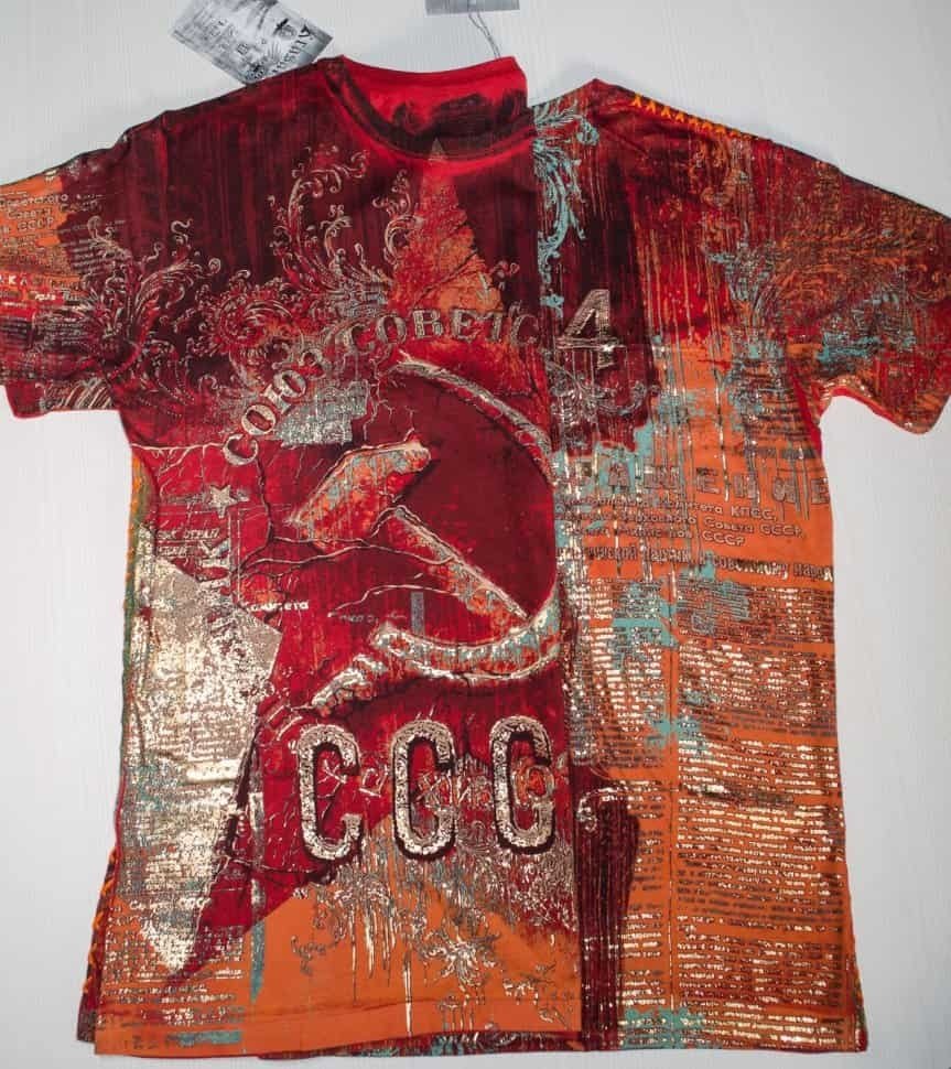 Тотальная двусторонняя Premium футболка Krasar с фольгой - СССР