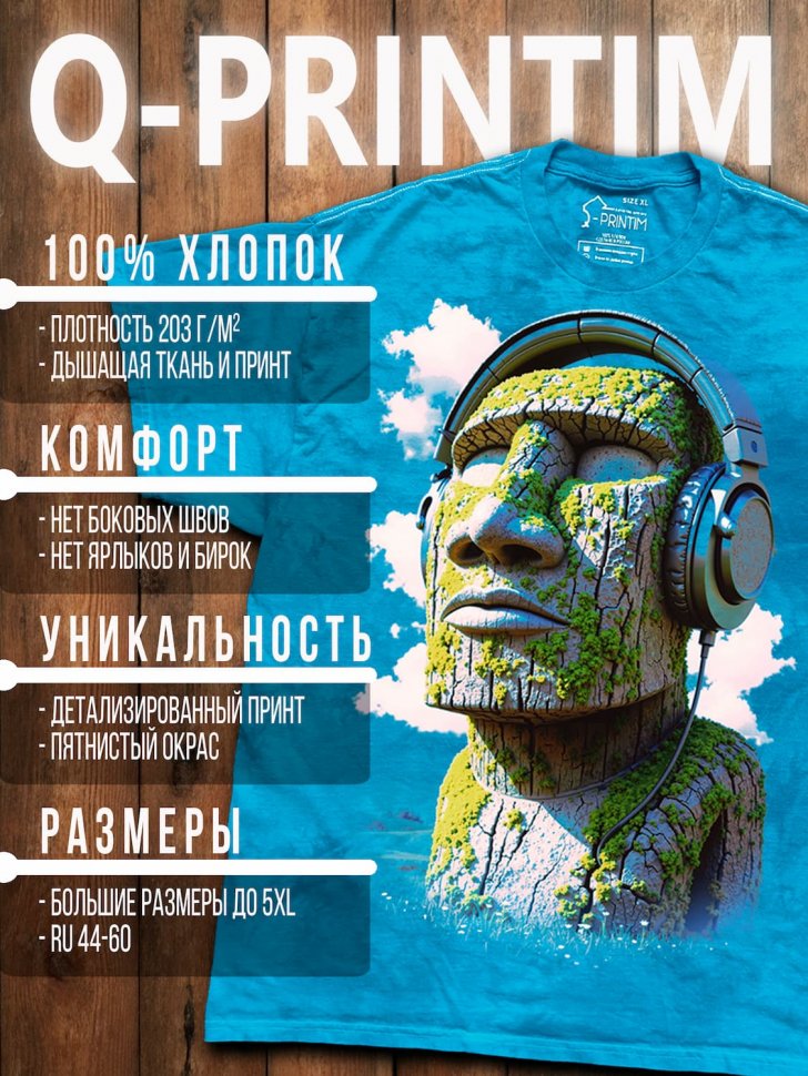 Футболка Q-Printim - Слушая вечность