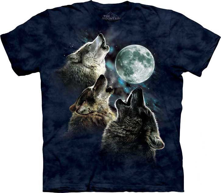 Футболка The Mountain - Three Wolf Moon in Blue
