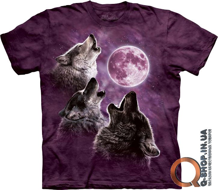 Футболка The Mountain - Three Wolf Moon in Purple