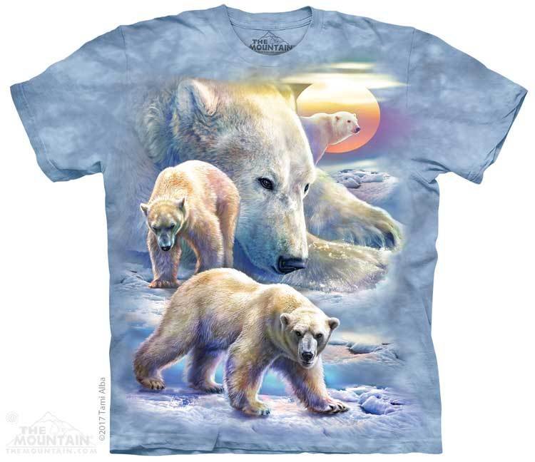 Футболка Mountain - Sunrise Polar Bear Collage купить в интернет ...