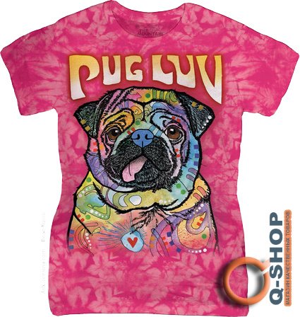 Женская футболка Mountain - Pug Luv