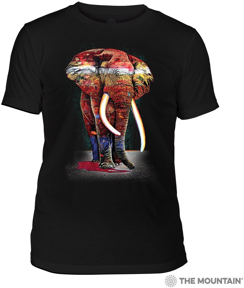Мужская футболка Mountain Triblend - Painted Elephant