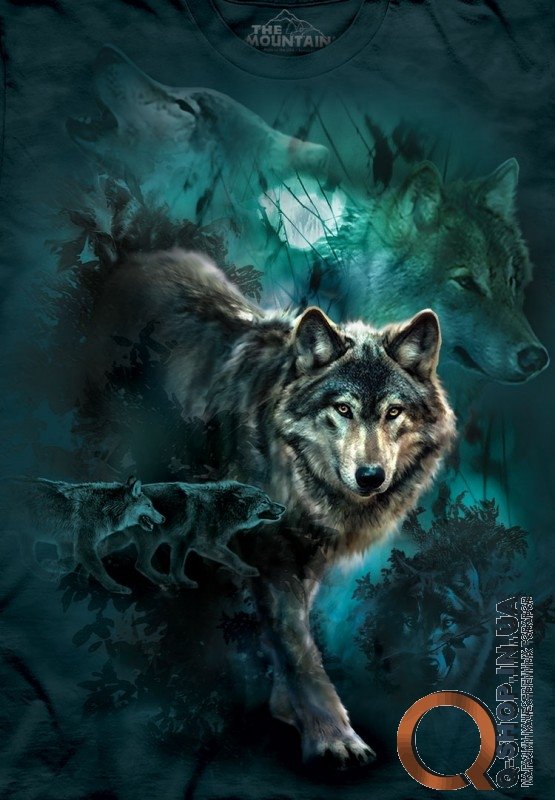Футболка The Mountain - Night Wolves Collage