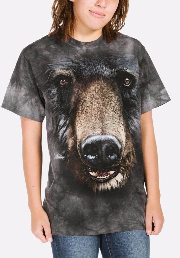 3D футболка Mountain  - BLACK BEAR FACE