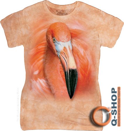 Женская футболка Mountain - Big Face Flamingo