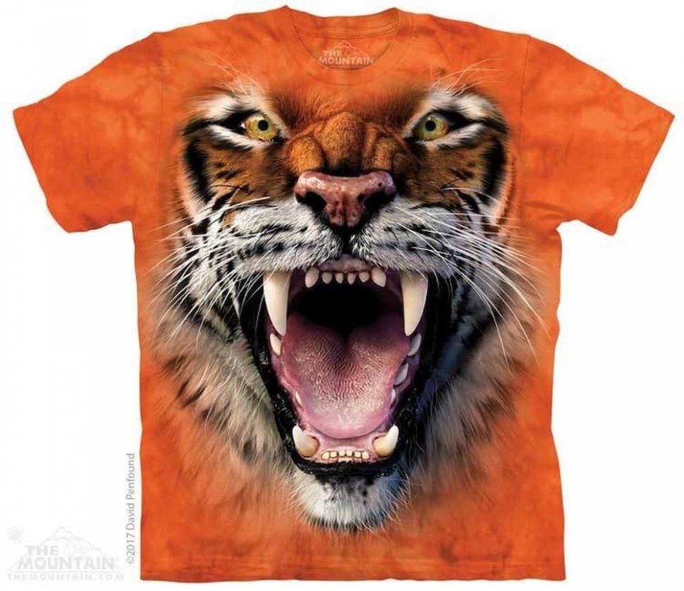 Футболка Mountain - Roaring Tiger Face