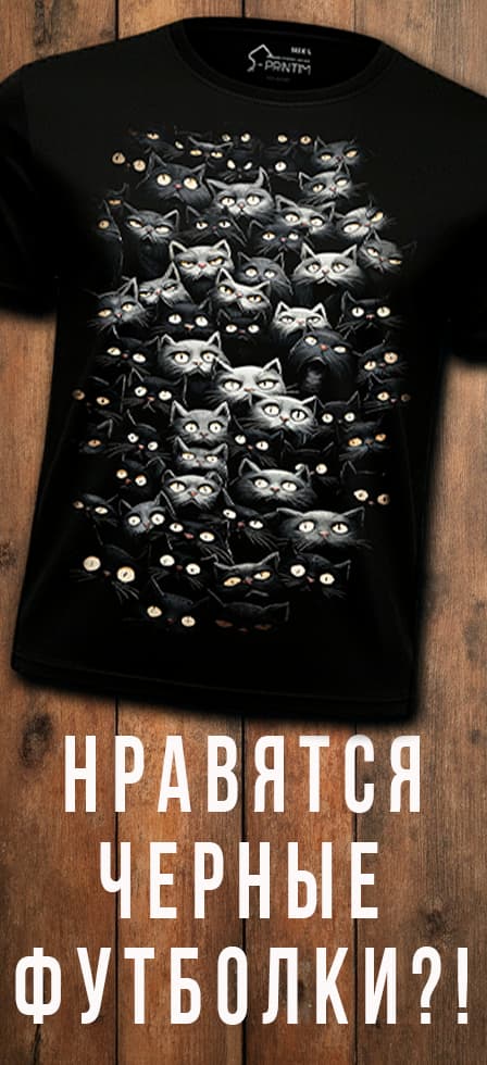 Черные футболки Q-PRINTIM