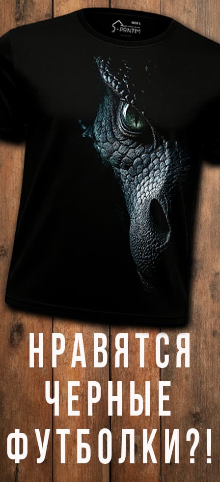 Черные футболки Q-PRINTIM